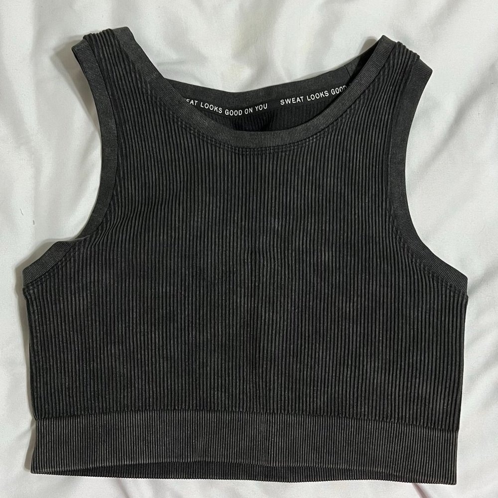 Dark Gray, Sports Top/Bra - Aerie